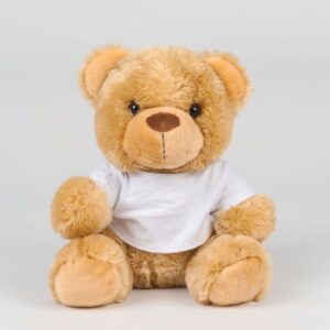 Ours en peluche avec t-shirt marron