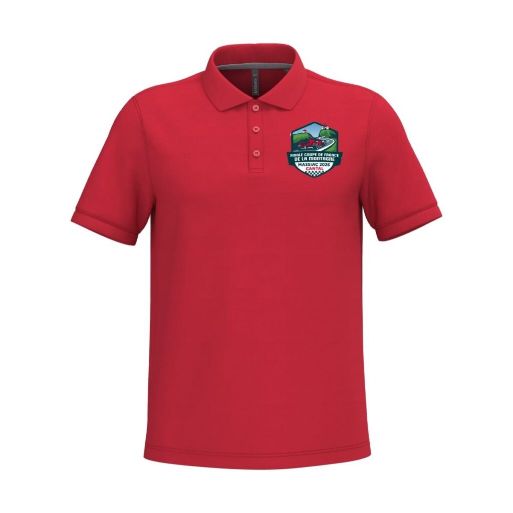 Polo piqué manches courtes homme personnalisable - rouge