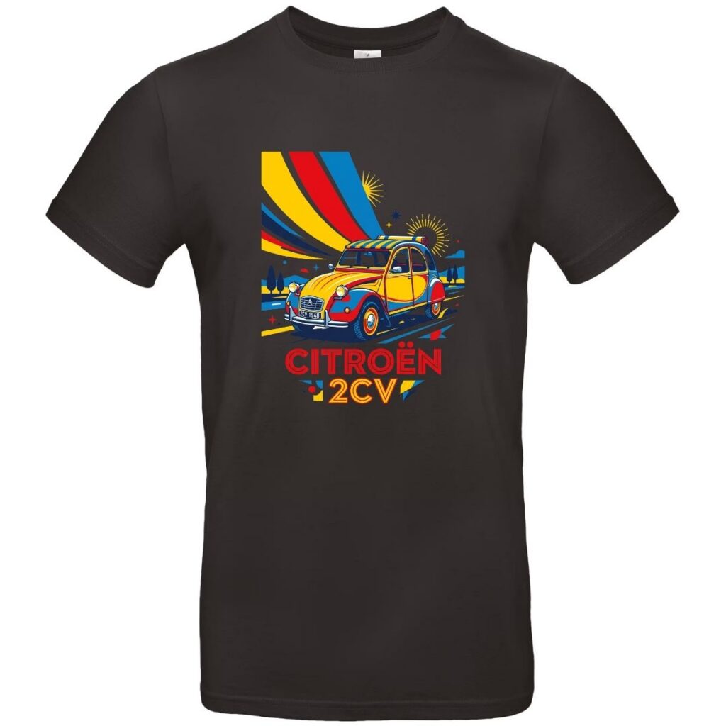 T-shirt noir personnalisable DTF