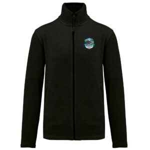 Veste micropolaire zippée homme - noir -personnalisable